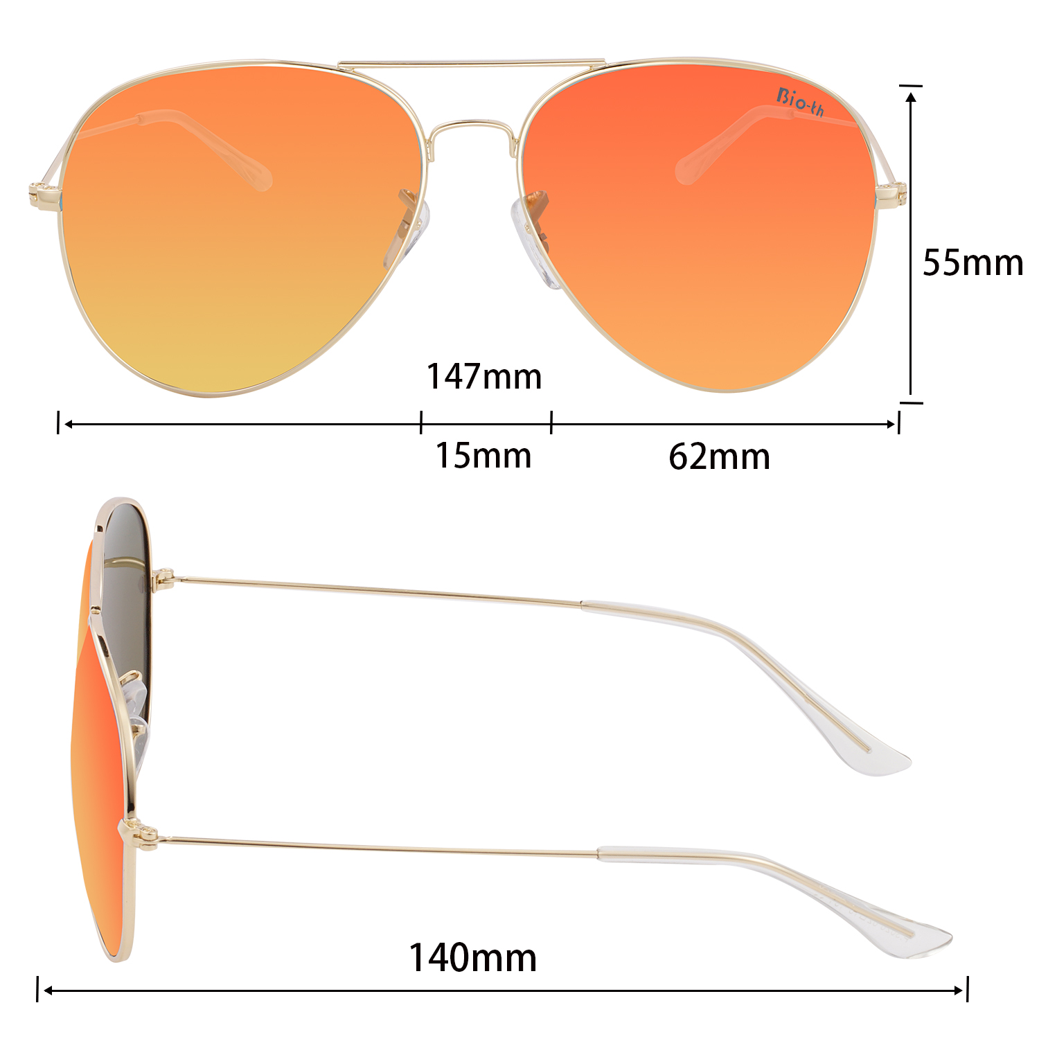 Polarized Aviator Sunglasses for Women Men UV Protection Metal Mirror Frame