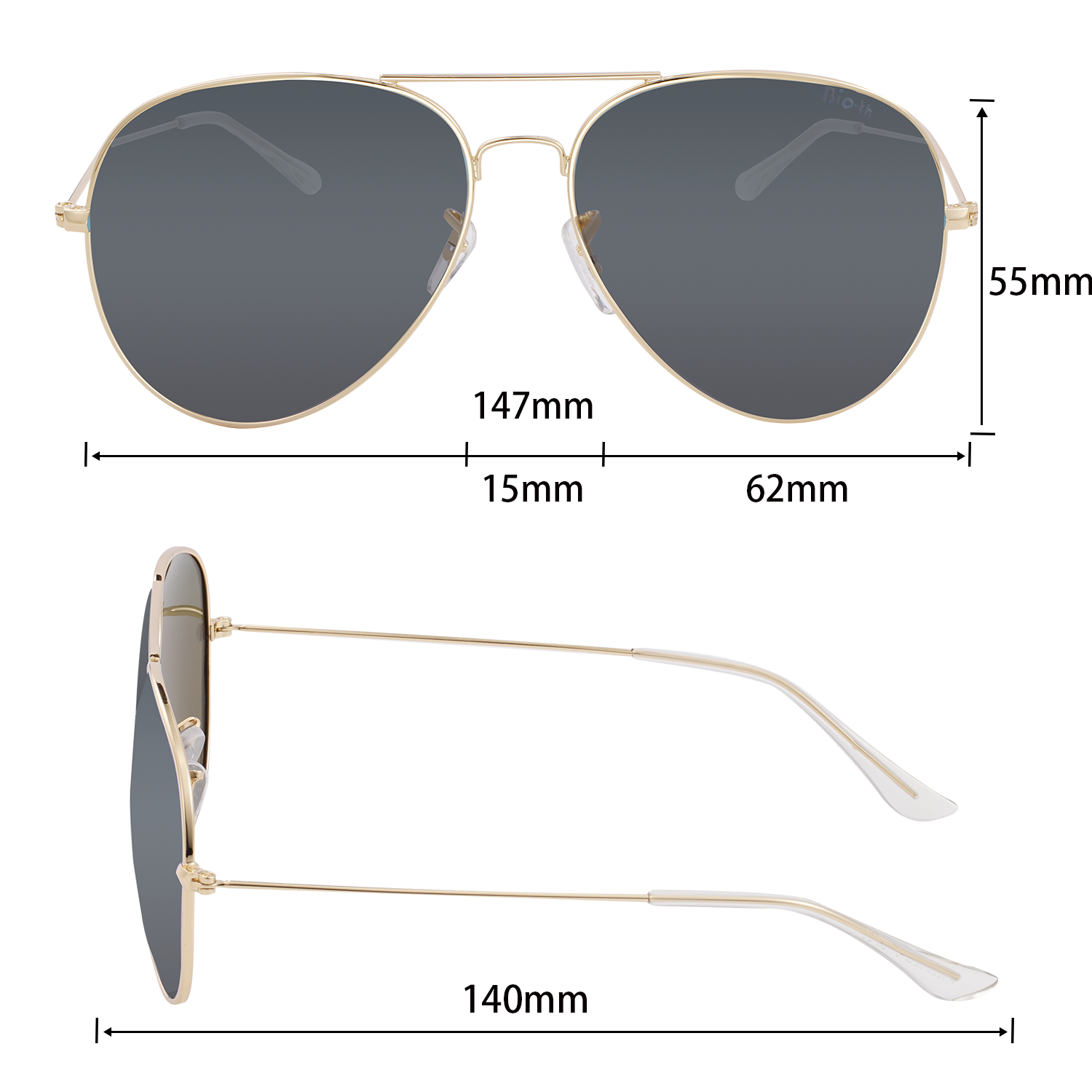 Polarized Aviator Sunglasses for Women Men UV Protection Metal Mirror Frame