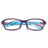 Modern Fashionable Anti-blue Light Glasses That Are Flat Children's Super Elastic Silicone Temples