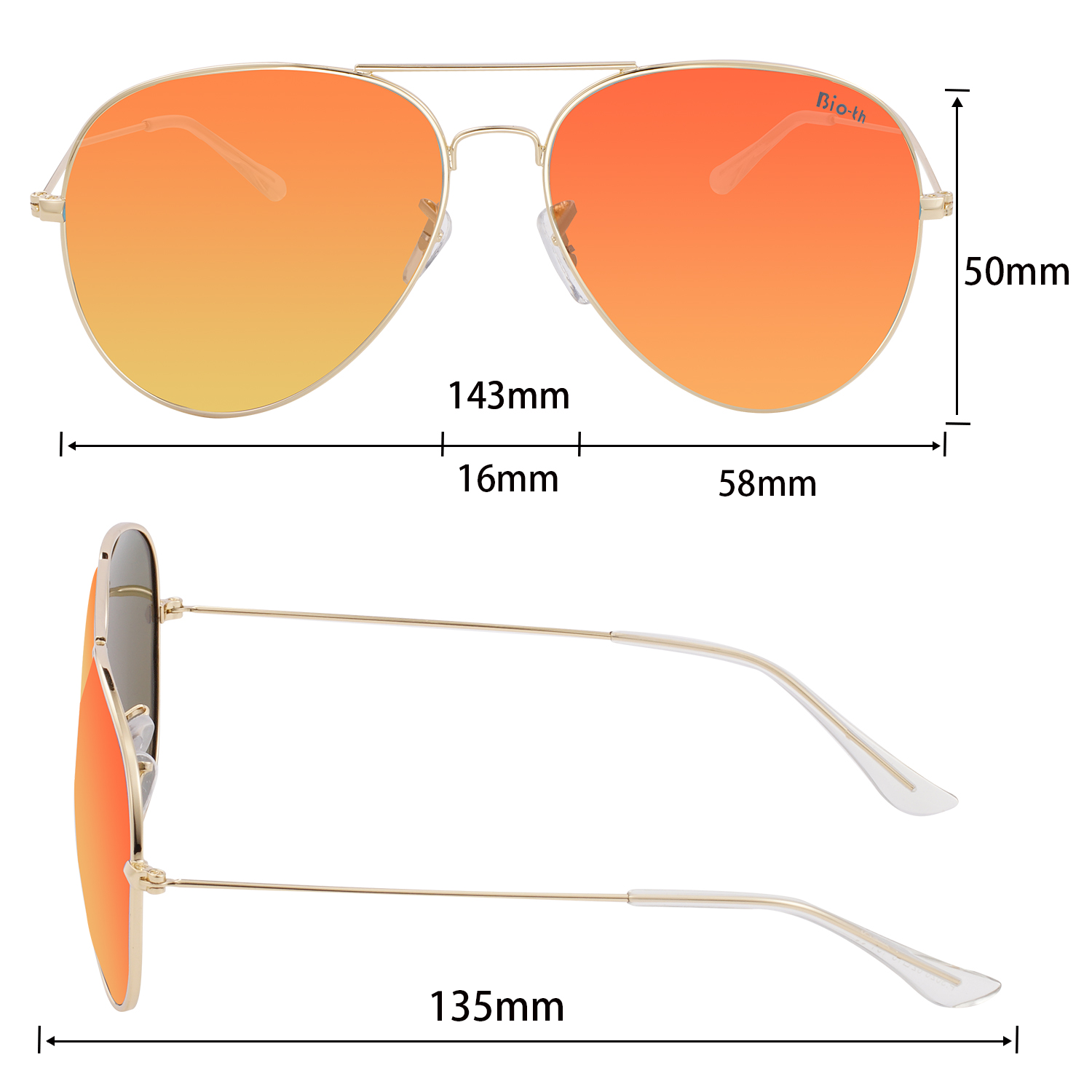 Polarized Aviator Sunglasses for Women Men UV Protection Metal Mirror Frame