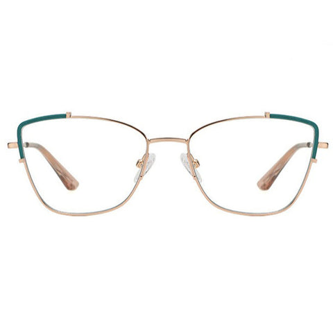 Spot New Anti-blue Light Butterfly Metal Frame Two-color Electroplated Flat Glasses image