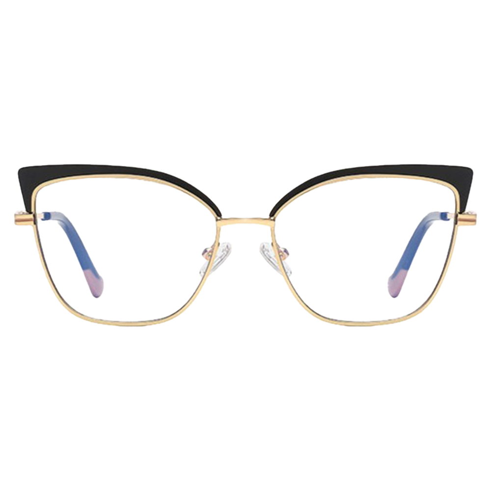 Classic Style Fashionable Nugget Metal Large Butterfly Frame Anti-blue Light Eyeglasses