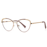 Upgrade Your Look with Hollow Metal Anti-Blue Light Two-Color Frame Glasses