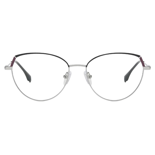 Modern Frames Iron Slingshot Legs With Dual Colors and Anti-blue Light Glasses Including a Cat-eye Flat Mirror