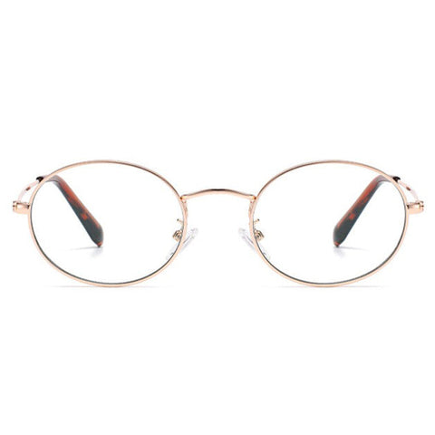 Stunning Vintage Retro Flat Mirror Metal Frame Anti-blue Light Glasses in a Celebrity Style image