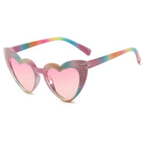 Simple Fashionable Rainbow Stylish Love Diamond Colorful Sunglasses