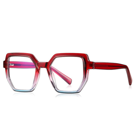 Aurus Trendy Large Frame Polygonal Anti-Blue Light Eyeglasses with UV400 Protection image