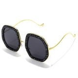 New Large Frame Fashionable Trendy Luxurious Crystal-Unique Sunglasses