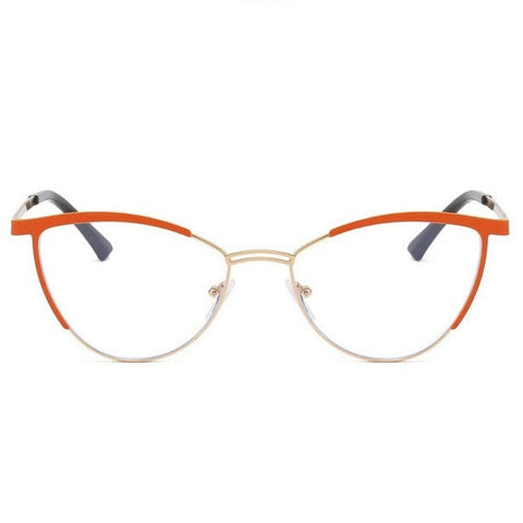 Stylish Cat Eye Flat Mirror Anti-blue Light Full Frame Floss Eyeglasses image