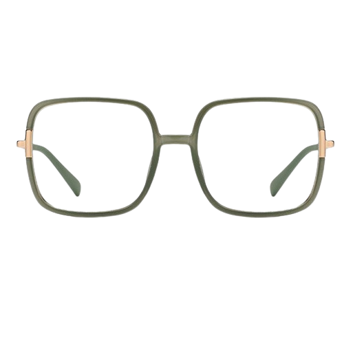 Stunning Large Plain Frame Copper Casting Flat Mirror Glasses with Anti-Blue Light Protection