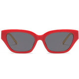 Retro Thick Frame Characteristic Red Cat Eye Broad Brim Net Sunglasses