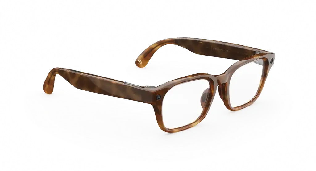 Adventurer Meta AI Glasses – Classic Tortoise Clear (view 3)
