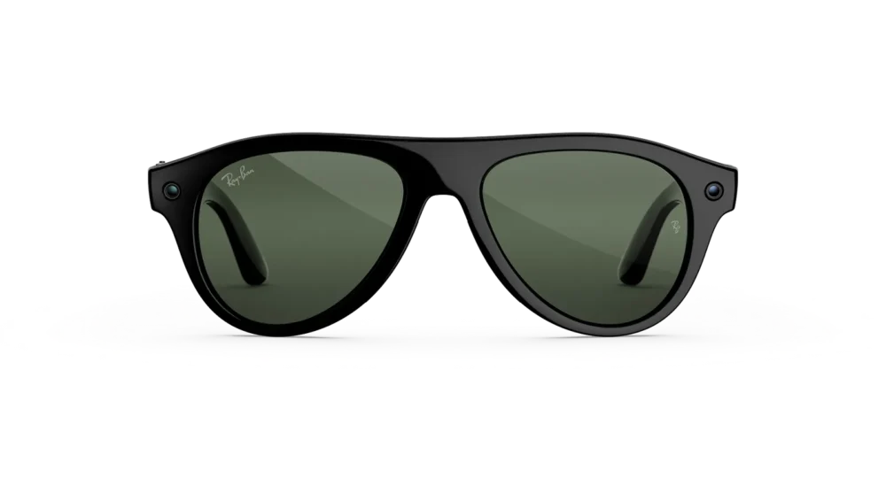Ray-Ban Meta Aviator (Gen 3) – Shiny Black Transitions Graphite Green (view 2)
