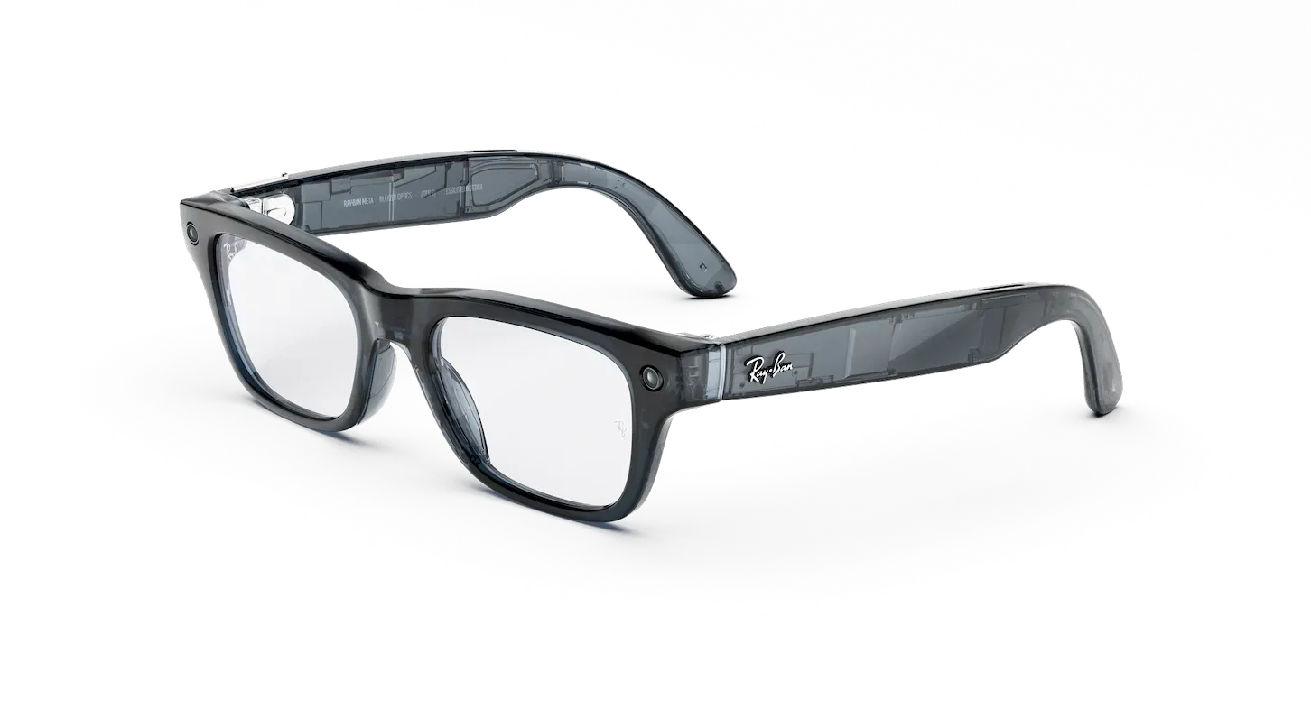 Ray-Ban Meta Blayzer Optics (Gen 2) – Shiny Transparent Ocean Blue (view 4)