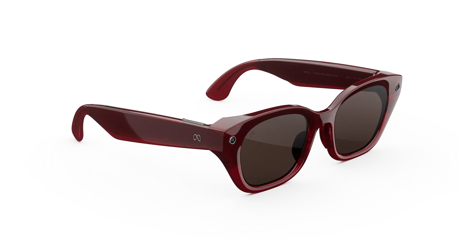 Capri Meta AI Glasses – Crimson Chocolate (view 3)
