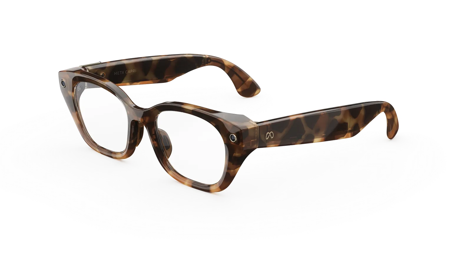 Capri Meta AI Glasses – Espresso Tortoise Clear