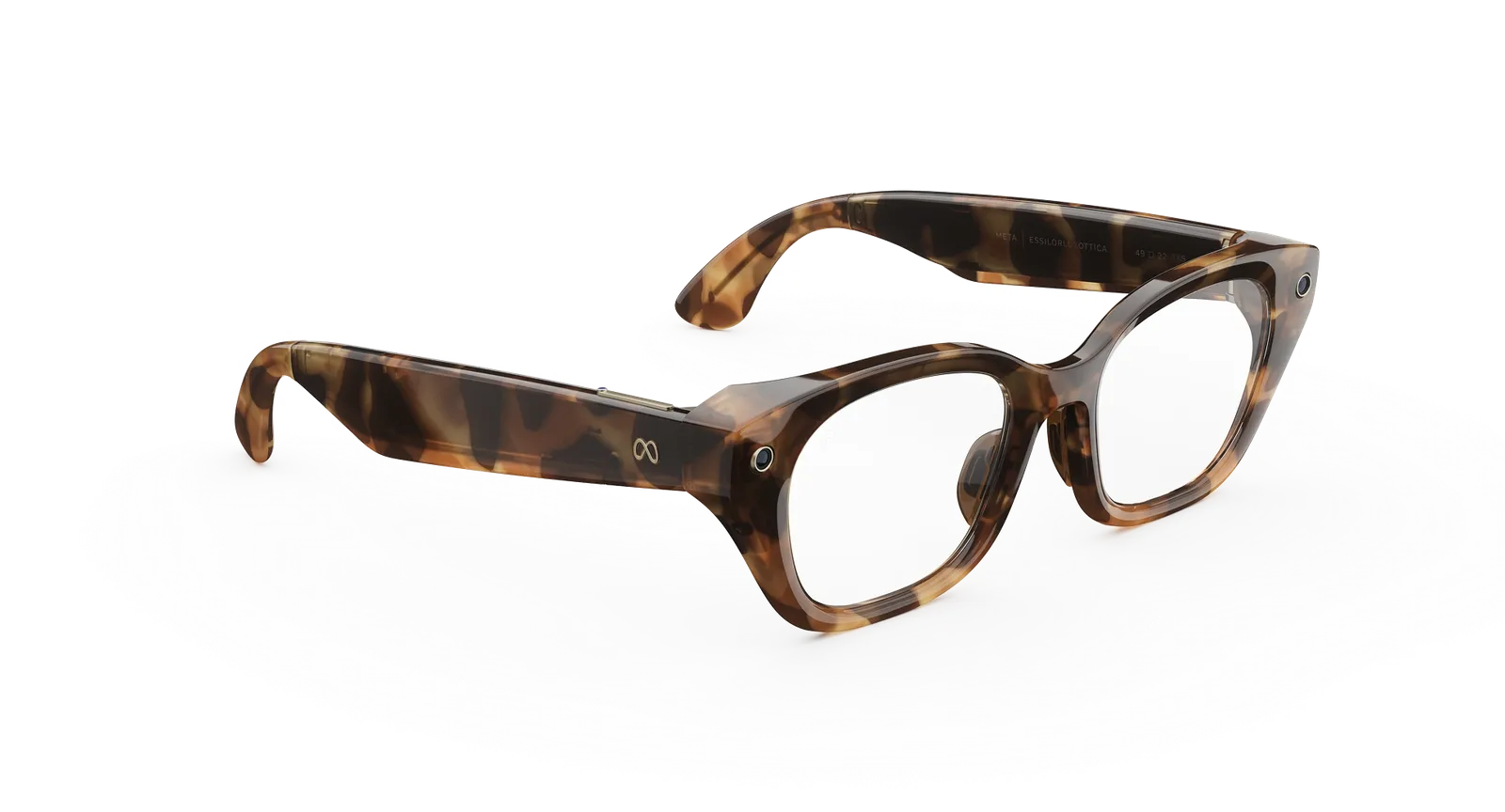 Capri Meta AI Glasses – Espresso Tortoise Clear (view 4)