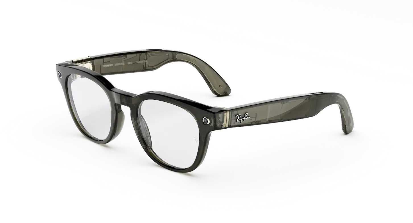Ray-Ban Meta Scriber Optics (Gen 2) – Shiny Transparent Dark Olive (view 3)