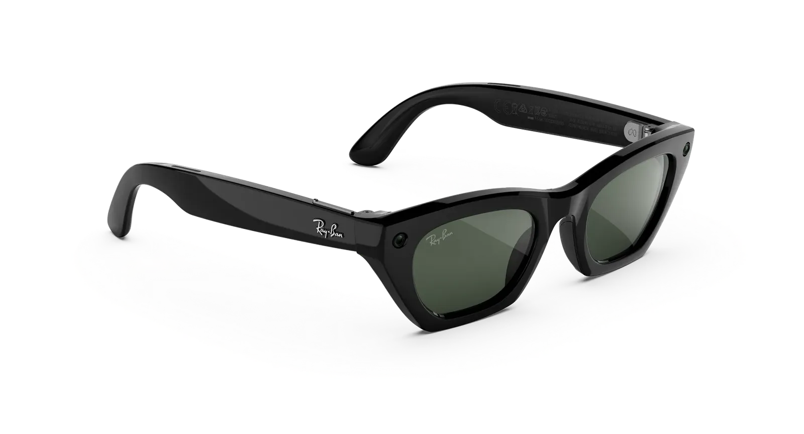 Ray-Ban Meta Zena (Gen 3) – Shiny Black Transitions Graphite Green (view 3)